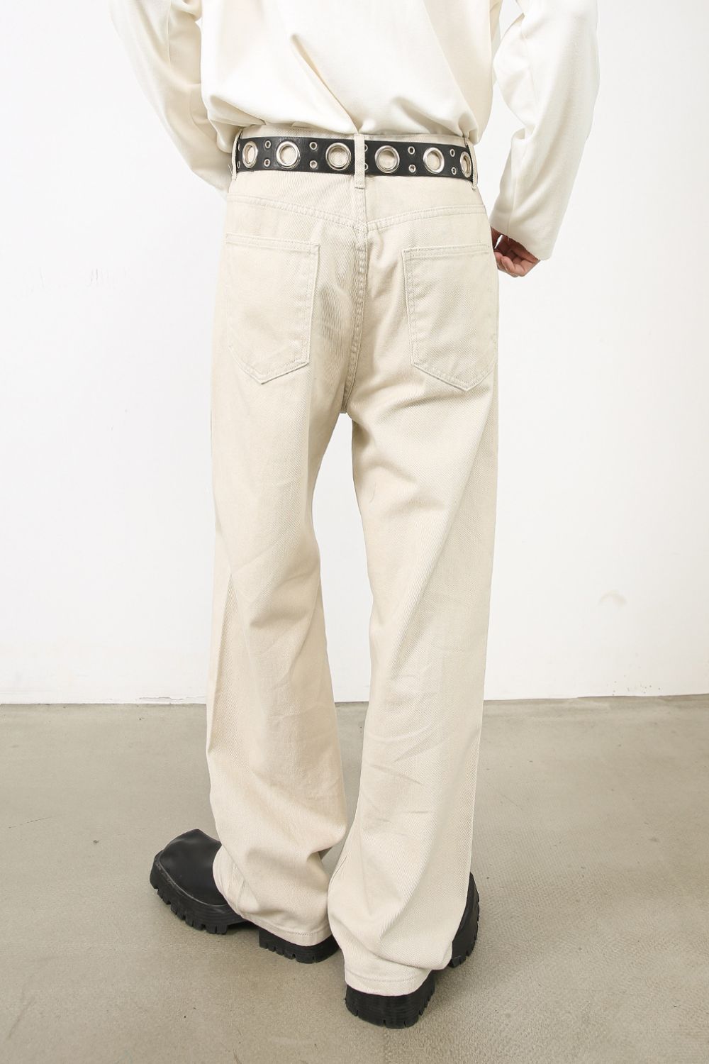Men's Baggy Beige Jeans with Pockets - Tigbul's Variety Fashion Shop