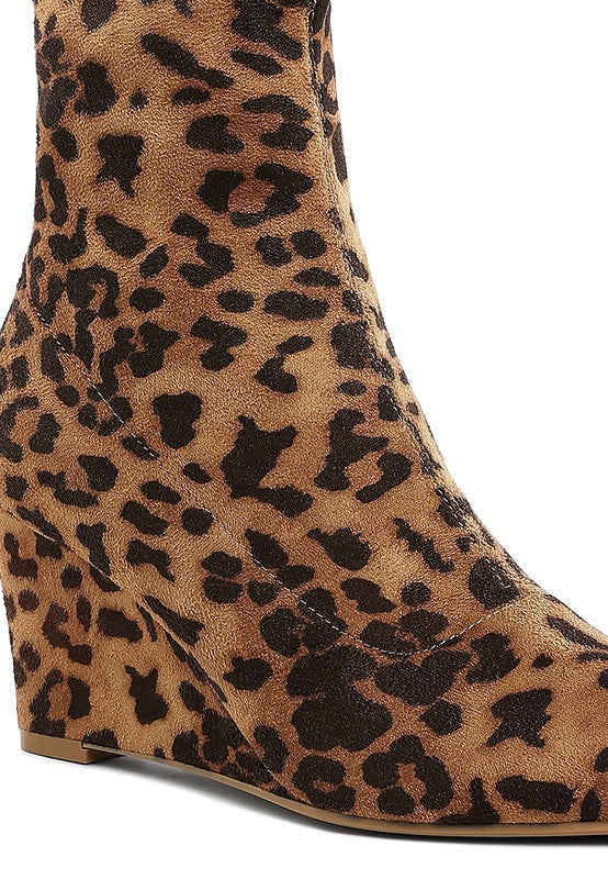 Yara Microfiber Wedge Sock Boots - Tigbul's Variety Fashion Shop