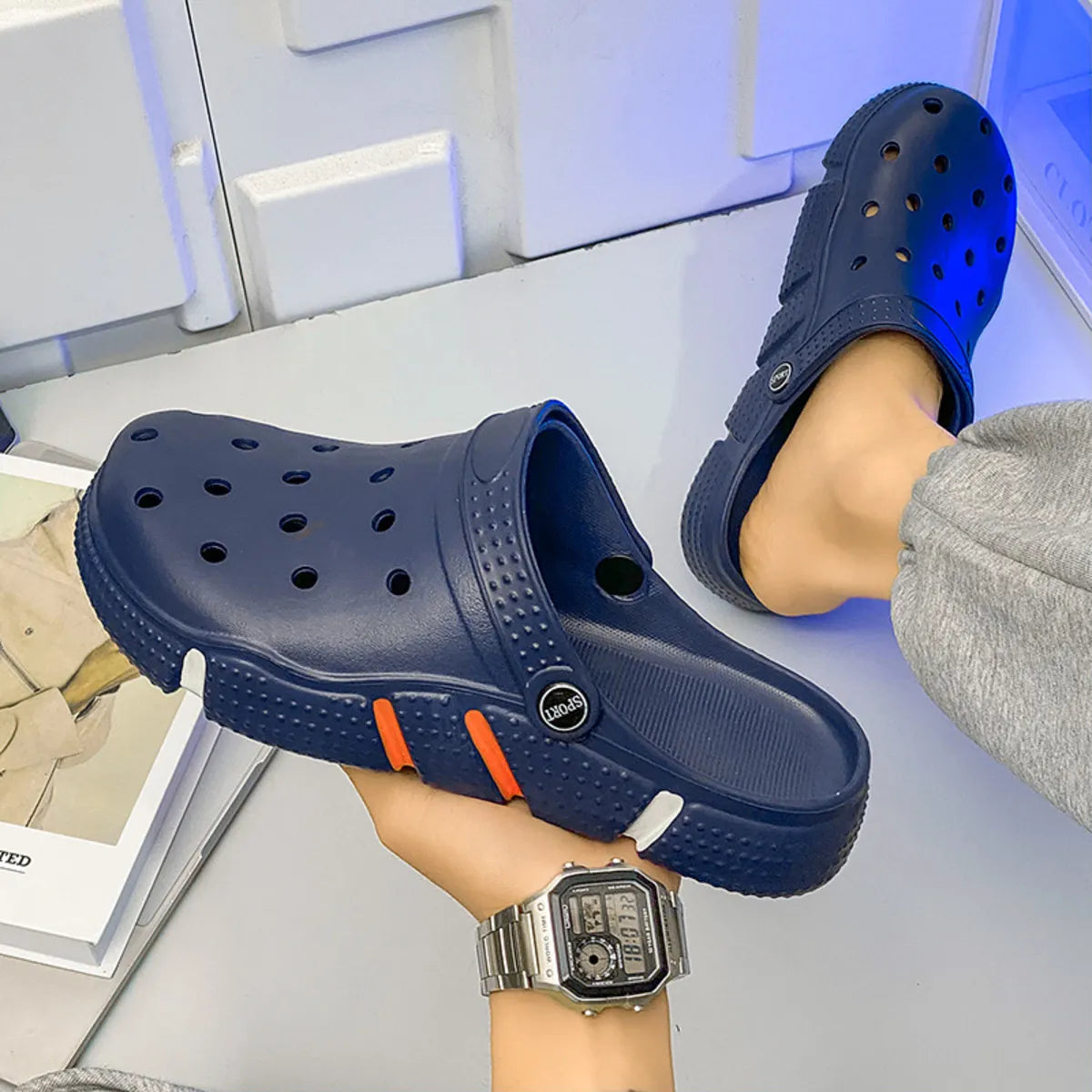 Men's Round Toe Platform Sandals - Tigbul's Variety Fashion Shop
