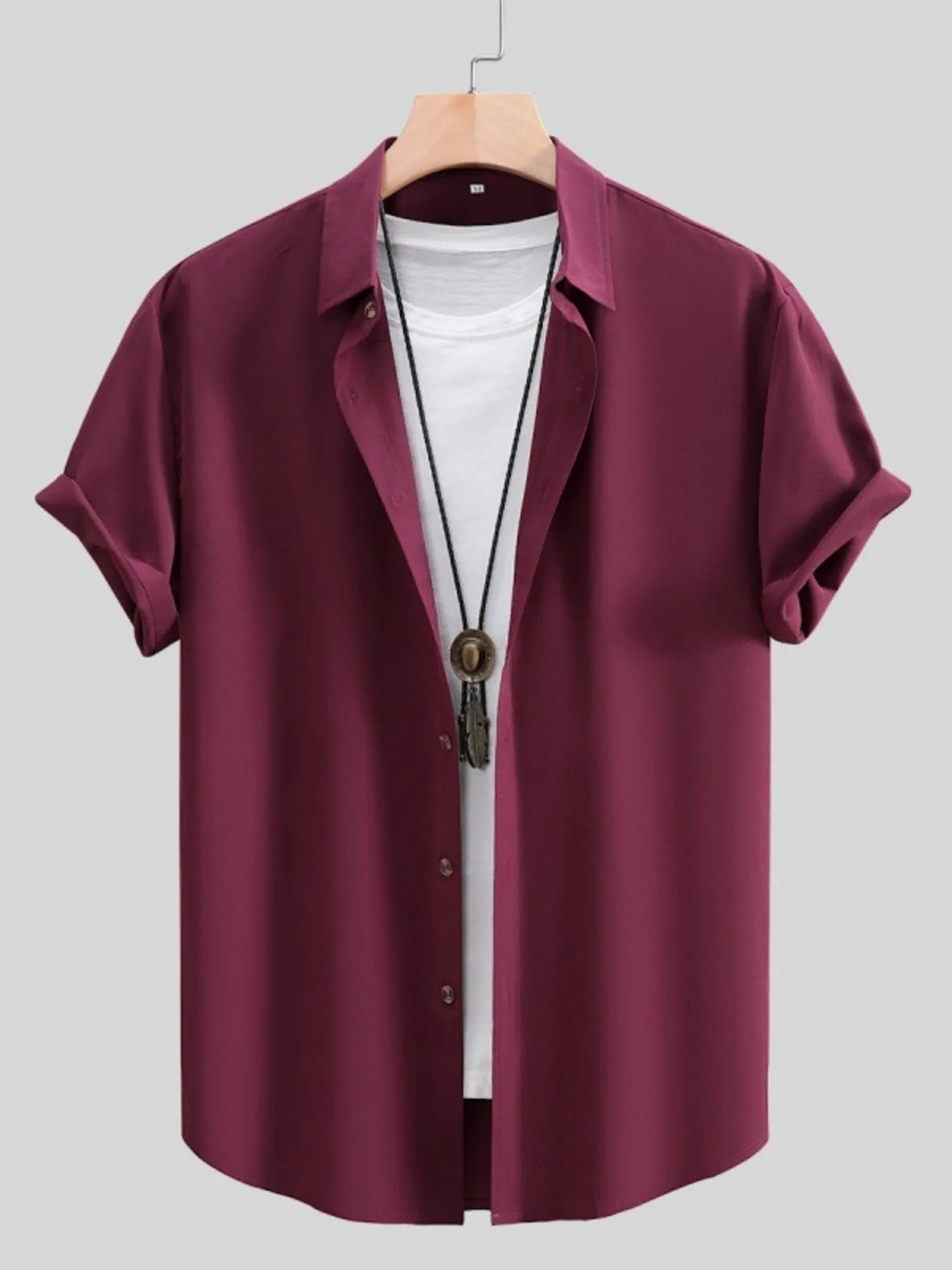 Men's Button Up Short Sleeve Shirt - Tigbul's Variety Fashion Shop