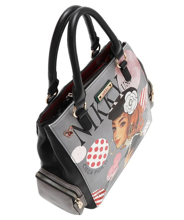Nicole Lee USA Eco-Leather Handbag with Side Pockets - Tigbul's Variety Fashion Shop