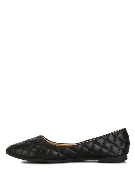 Rikhani Quilted Detail Ballet Flats - Tigbul's Variety Fashion Shop