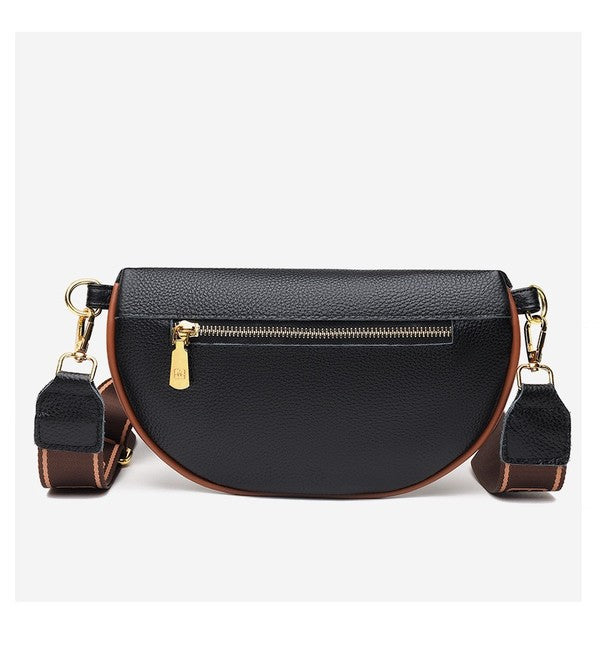 Myra Quilted Leather Crescent Sling Bag - Tigbul's Variety Fashion Shop