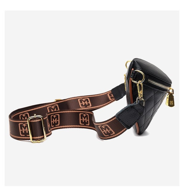 Myra Quilted Leather Crescent Sling Bag - Tigbul's Variety Fashion Shop