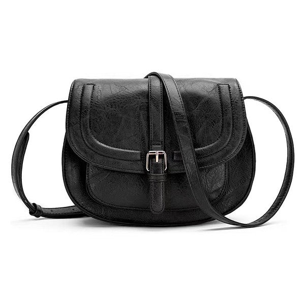 Blair Foldover Buckle Crossbody - Tigbul's Variety Fashion Shop