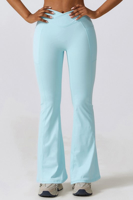 Casual buttock lift yoga flared pants - Tigbul's Variety Fashion Shop