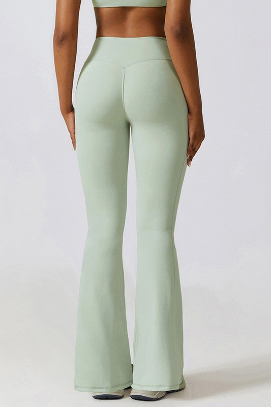 Casual buttock lift yoga flared pants - Tigbul's Variety Fashion Shop