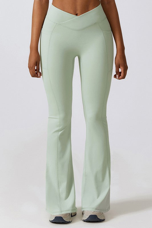 Casual buttock lift yoga flared pants - Tigbul's Variety Fashion Shop