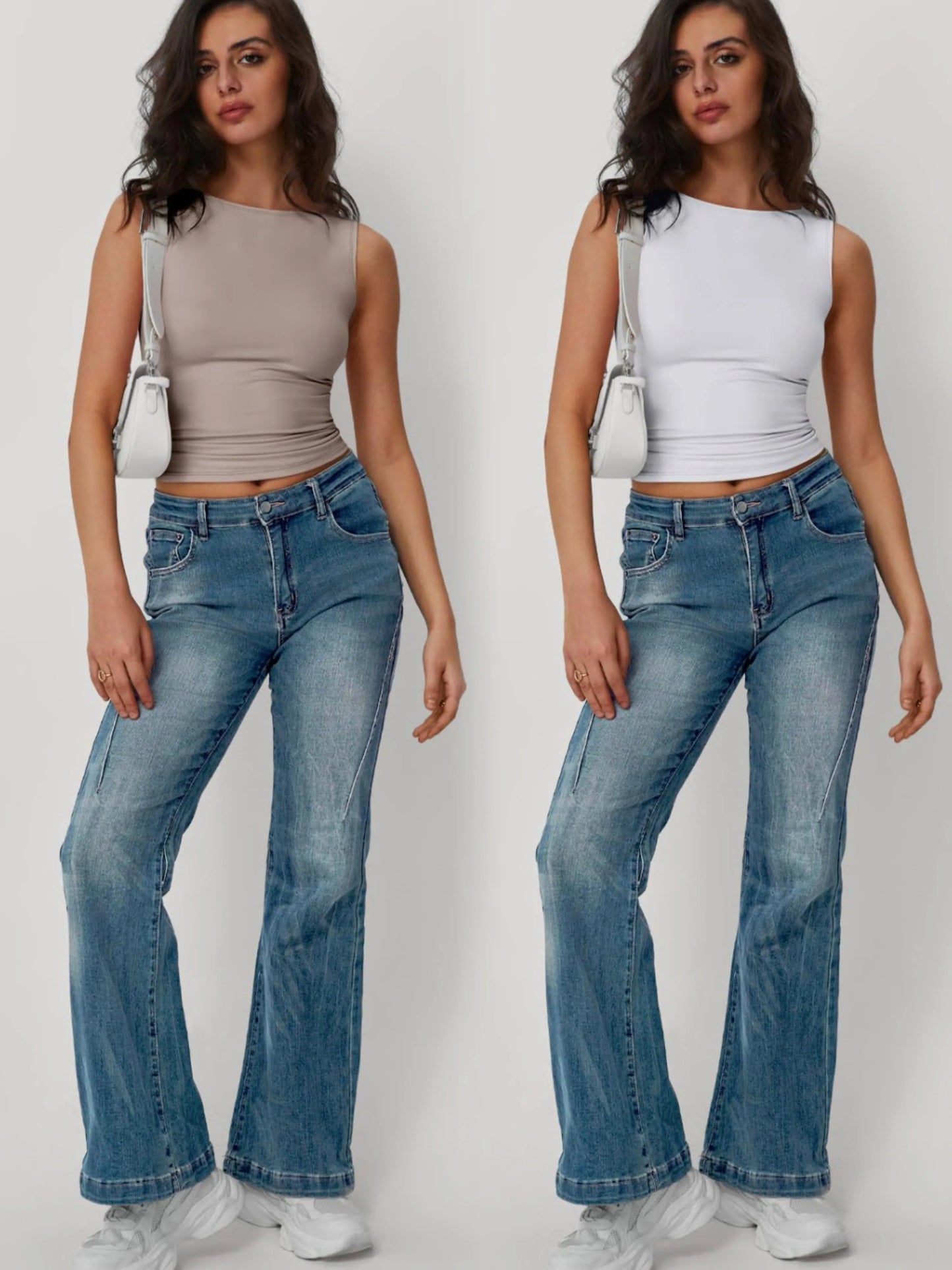2 Piece Round Neck Tank - Tigbul's Variety Fashion Shop