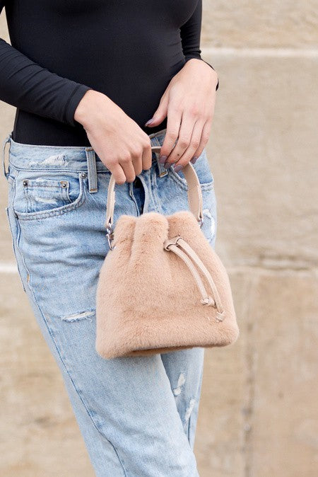 Elle Convertible Plush Top Handle Crossbody - Tigbuls Variety Fashion