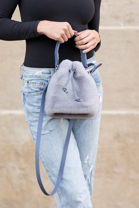 Elle Convertible Plush Top Handle Crossbody - Tigbul's Variety Fashion Shop