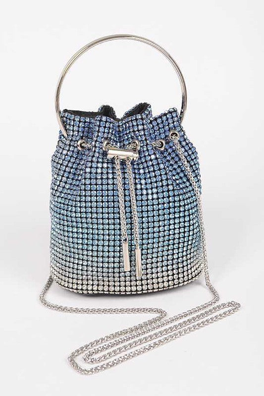 Rhinestone Top Handle Crossbody Swing Clutch Bag - Tigbul's Variety Fashion Shop
