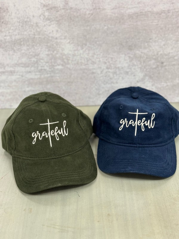 Grateful Corduroy Dad Cap Baseball Cap - Tigbul's Variety Fashion Shop