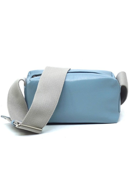 Wide Guitar Strap Boxy Crossbody Bag - Tigbul's Variety Fashion Shop