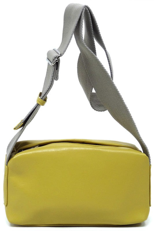 Wide Guitar Strap Boxy Crossbody Bag - Tigbul's Variety Fashion Shop