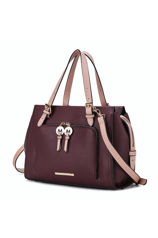 MKF Elise Color-block Satchel Bag by Mia k - Tigbul's Variety Fashion Shop