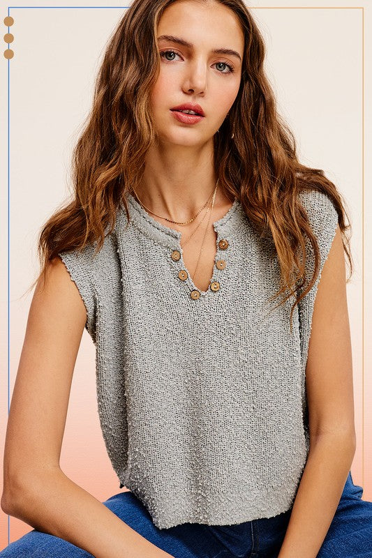 Slouchy Cropped Sleeve Sweater Top - Tigbul's Variety Fashion Shop