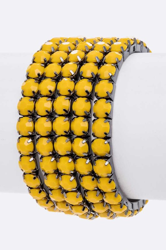 Matte Stone Layered Stretch Bracelet Set - Tigbul's Variety Fashion Shop
