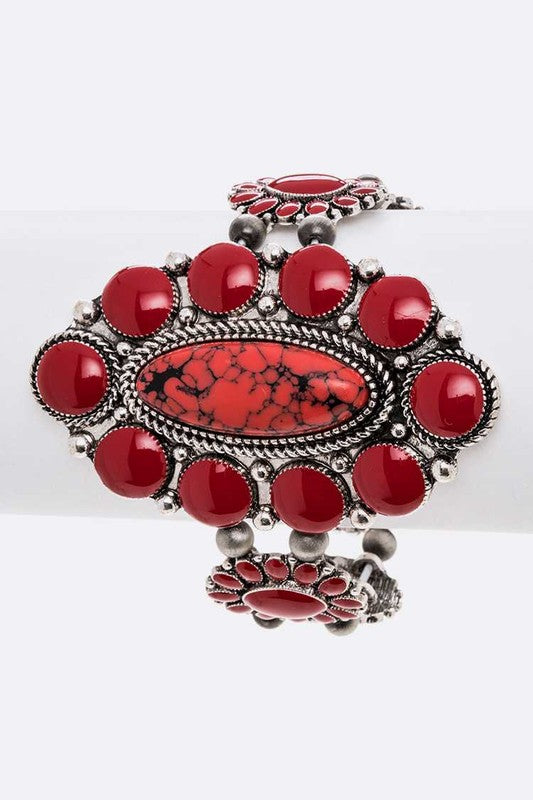 Stone Western Oversize Stretch Bracelet - Tigbul's Variety Fashion Shop