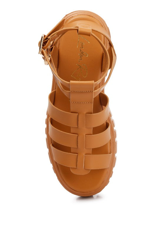 Dewey Recycled Faux Leather Gladiators - Tigbul's Variety Fashion Shop