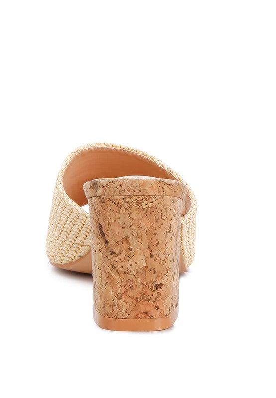 Addie Raffia Slip On Sandals - Tigbul's Variety Fashion Shop