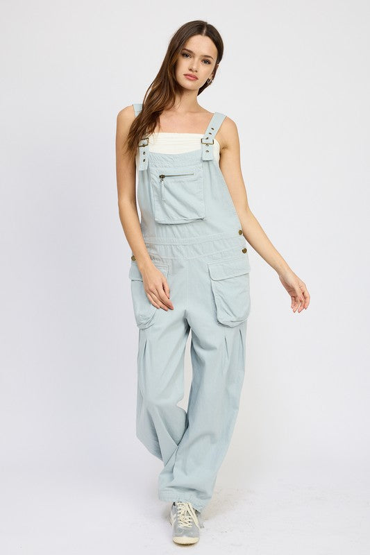 Women's Oversized Cargo Overalls - Tigbul's Variety Fashion Shop