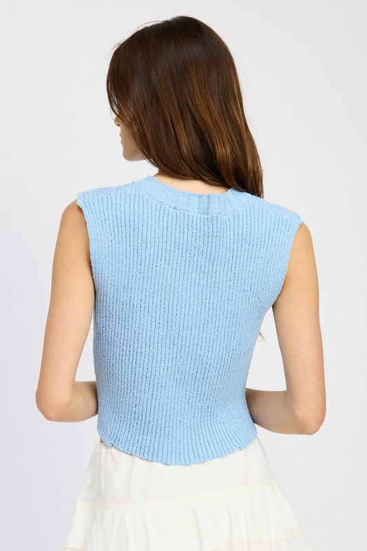 CROP VEST STYLE TOP - Tigbul's Variety Fashion Shop