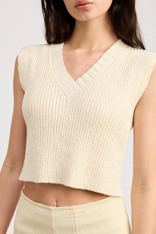 CROP VEST STYLE TOP - Tigbul's Variety Fashion Shop