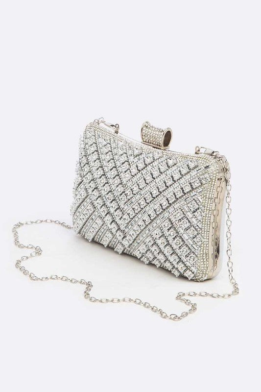 Crystal Iconic Bridal Party Box Clutch - Tigbul's Variety Fashion Shop