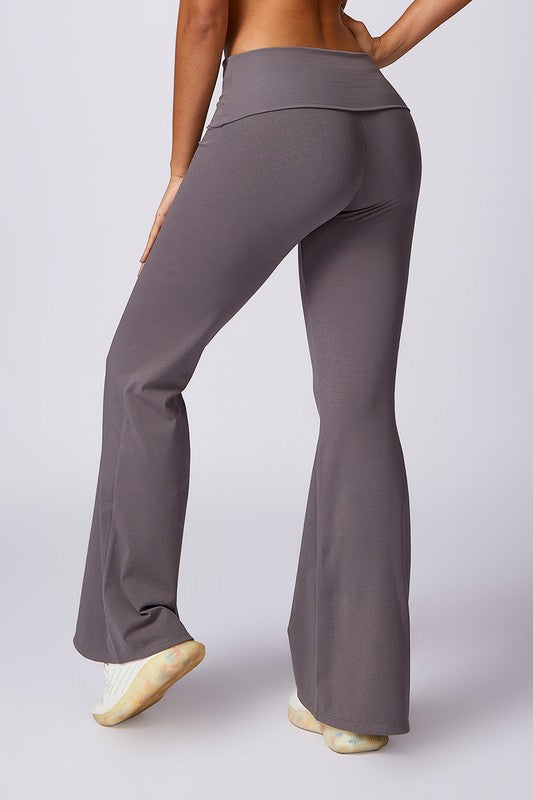 High-waisted hip-lifting flared casual sport pants - Tigbul's Variety Fashion Shop
