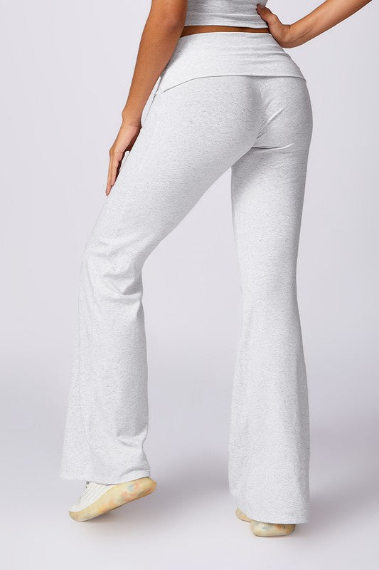 High-waisted hip-lifting flared casual sport pants - Tigbul's Variety Fashion Shop