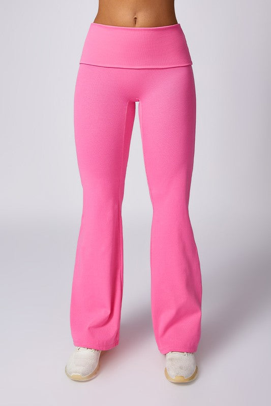 High-waisted hip-lifting flared casual sport pants - Tigbul's Variety Fashion Shop