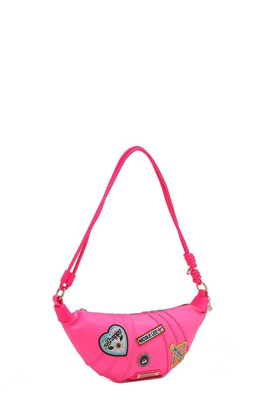 Nicole Lee USA Color Patch Croissant Bag - Tigbul's Variety Fashion Shop