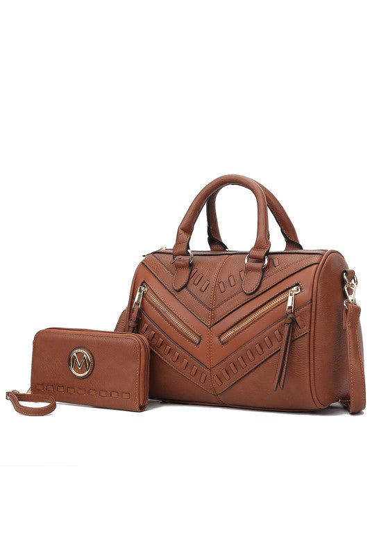 MKF Lara Satchel Bag with Wallet by Mia K - Tigbul's Variety Fashion Shop