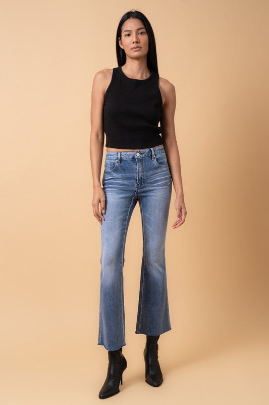 MID RISE CROP FLARE - Tigbul's Variety Fashion Shop