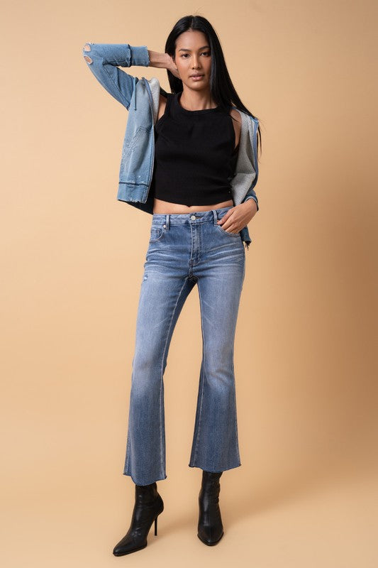 MID RISE CROP FLARE - Tigbul's Variety Fashion Shop