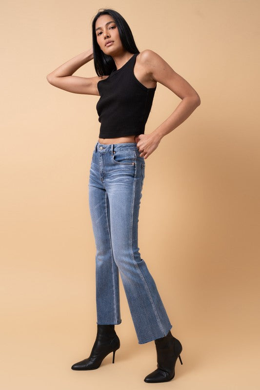 MID RISE CROP FLARE - Tigbul's Variety Fashion Shop