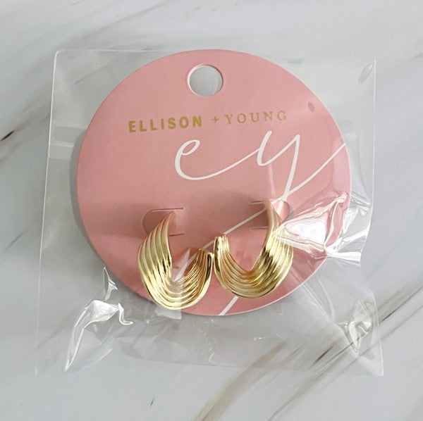 Wave Twisted Hoop Earrings - Tigbul's Variety Fashion Shop