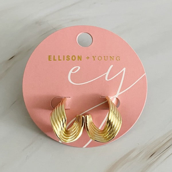 Wave Twisted Hoop Earrings - Tigbul's Variety Fashion Shop