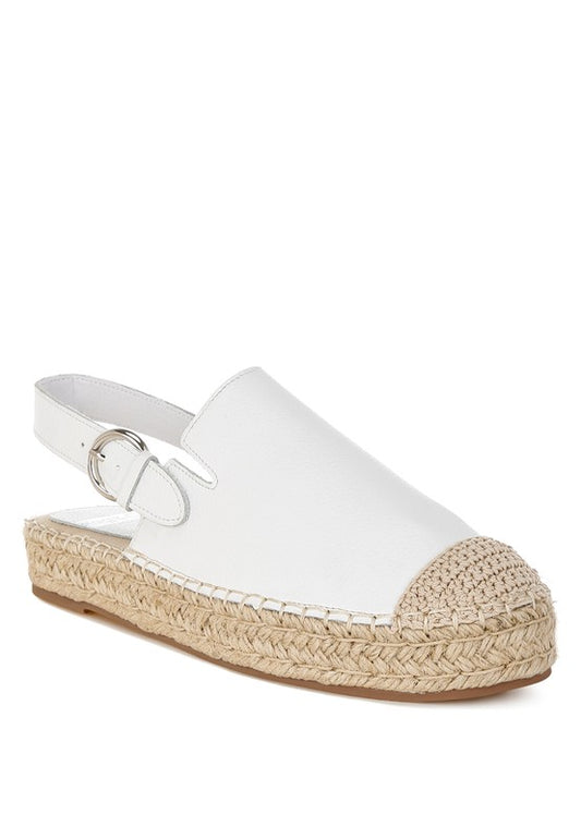 Azula Genuine Leather Espadrilles Sandals - Tigbul's Variety Fashion Shop