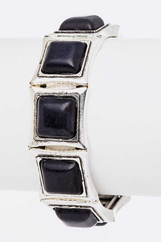 Stretch Square Stone Bracelet - Tigbul's Variety Fashion Shop