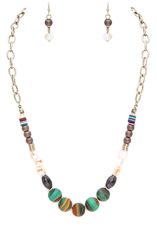 Mix Beads Fashion Necklace Set - Tigbul's Variety Fashion Shop