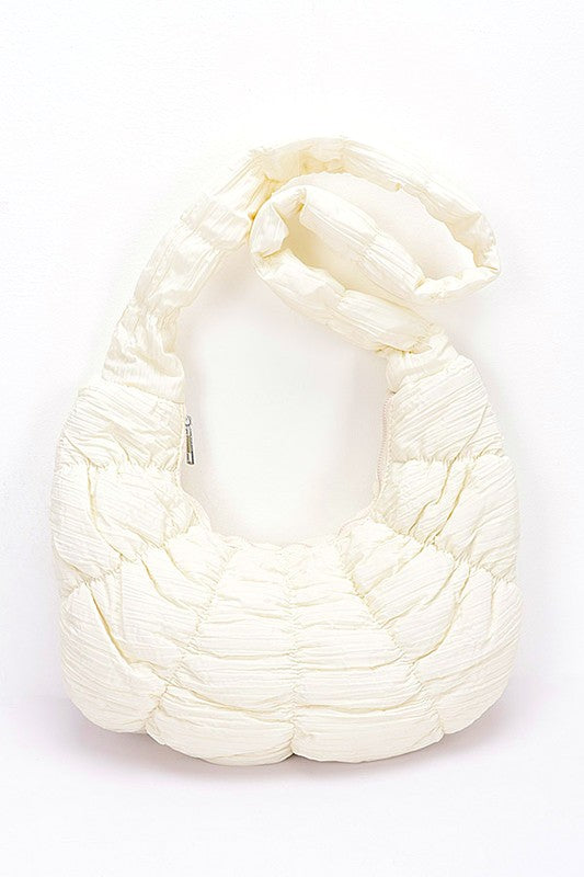 Quilted Puffer Oversize Hobo Bag - Tigbul's Variety Fashion Shop