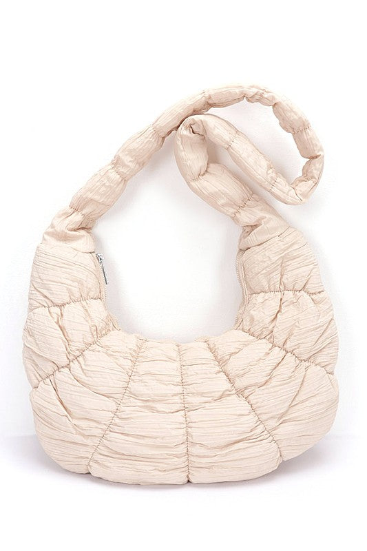 Quilted Puffer Oversize Hobo Bag - Tigbul's Variety Fashion Shop