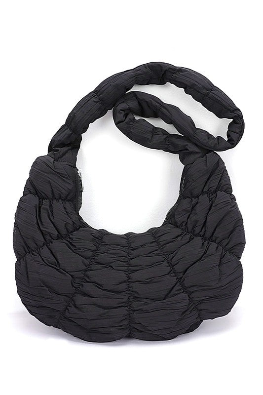Quilted Puffer Oversize Hobo Bag - Tigbul's Variety Fashion Shop
