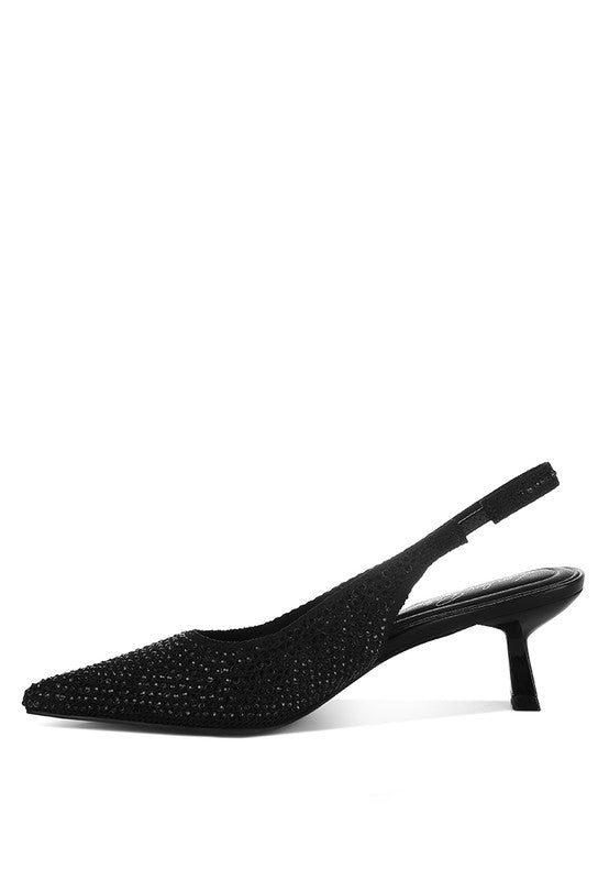 Julep Flyknit Rhinestone Slingback Sandals - Tigbul's Variety Fashion Shop