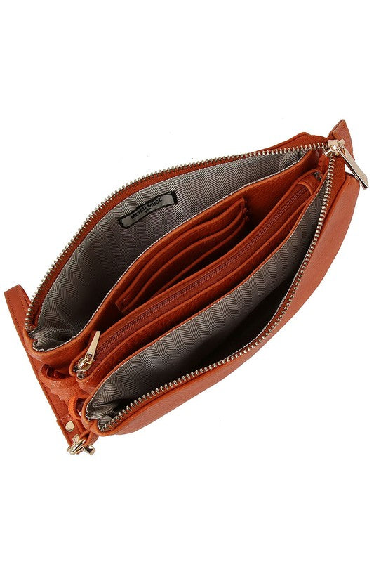 Aztec Guitar Strap Fringe Clutch Crossbody Bag - Tigbul's Variety Fashion Shop