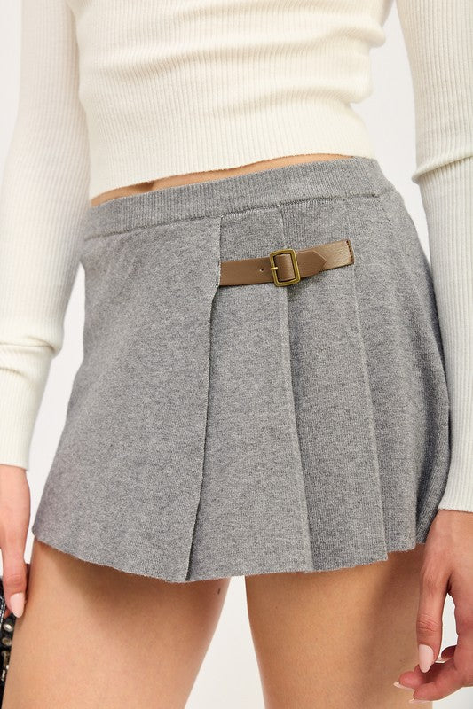 PLEATED MINI SKORT - Tigbul's Variety Fashion Shop