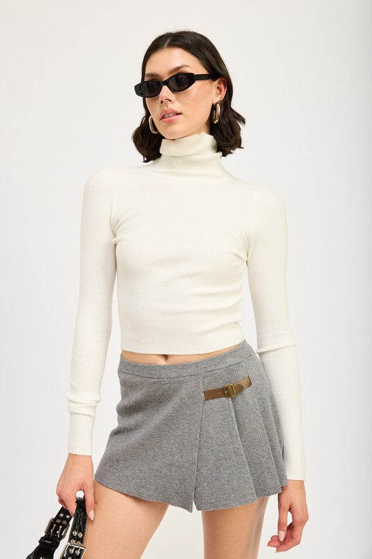 PLEATED MINI SKORT - Tigbul's Variety Fashion Shop