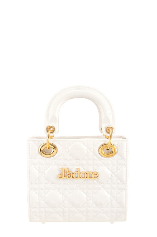 Square JADORE Accent Jelly Purse Flap Bag - Tigbul's Variety Fashion Shop